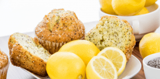 Perfect School Day Snack: Lemon Poppy Seed Muffins (bonus, they’re gluten free!) lemon poppy seed muffins