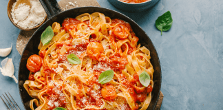 One Pan Skillet Baked Pasta and Veggies one pan pasta