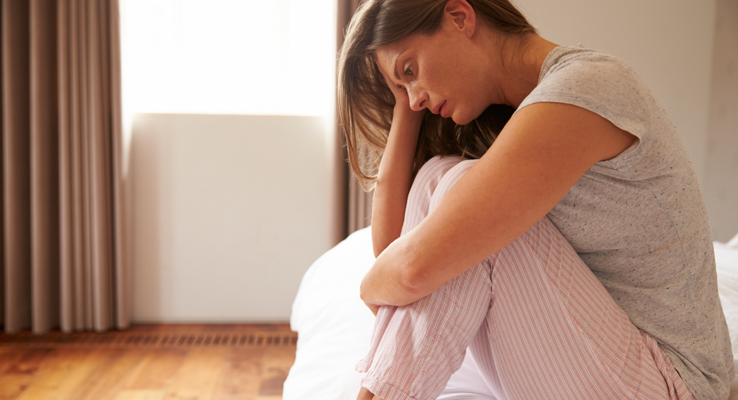 A woman dealing with depression.