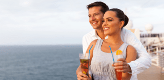 A couple vacationing.