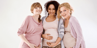 Bloom: An Event for New and Expecting Moms Pregnant women smiling.