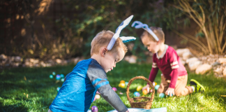 Easter Egg Hunts in and around Westchester {Weekend of April 8} Boys on an Easter egg hunt.