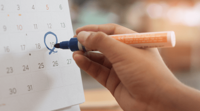 A calendar of events.