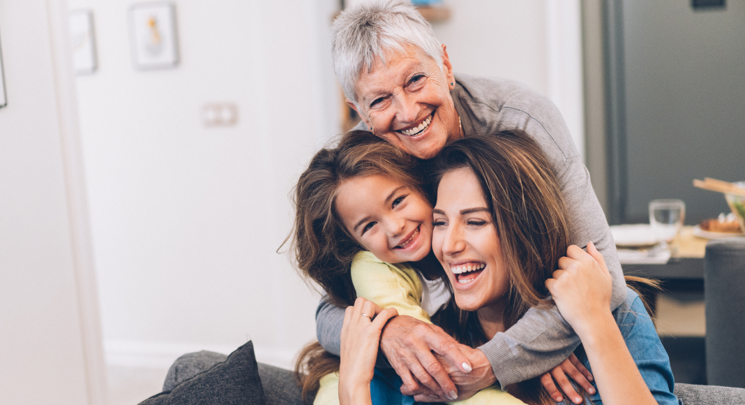 Grandma, mom, and daughter.