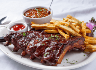 Ribs and fries.