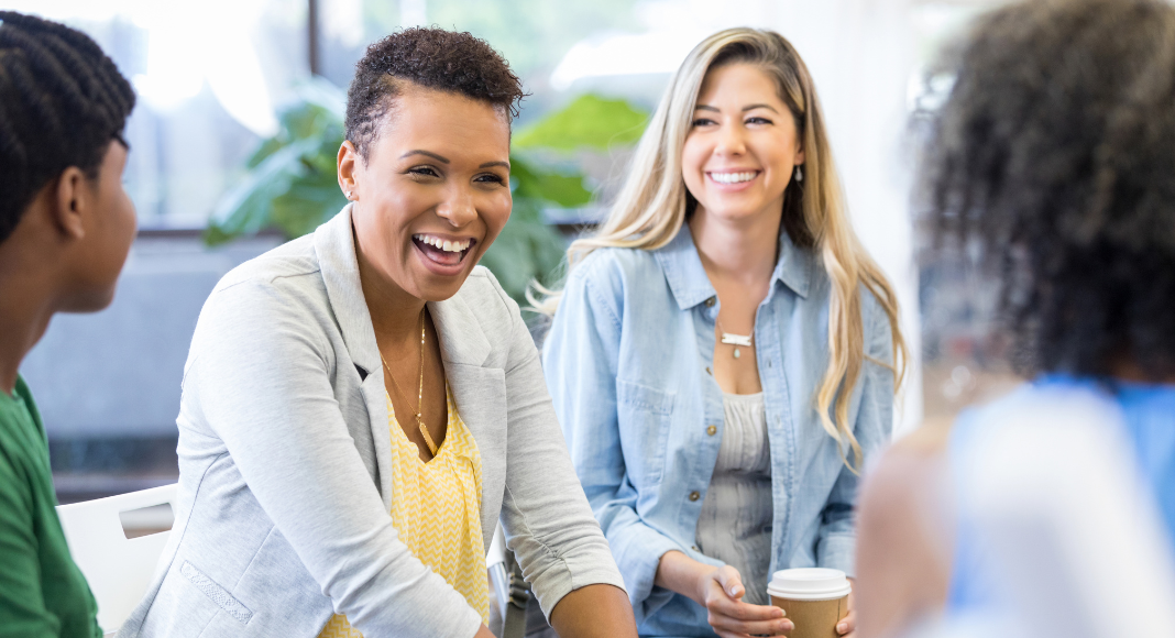 Women at a PTA meeting.