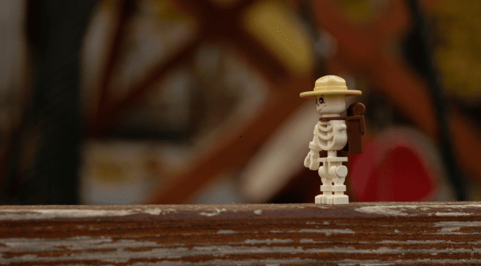 Brick or Treat at LEGOLAND Discovery Center Legoland skeleton.