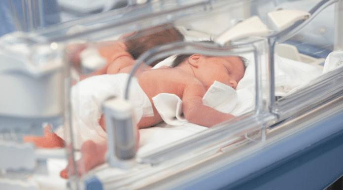 A baby in the NICU.