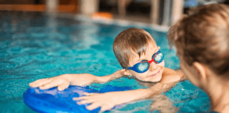 Family Swim Event at Goldfish Swim School Yorktown Heights A swim event.