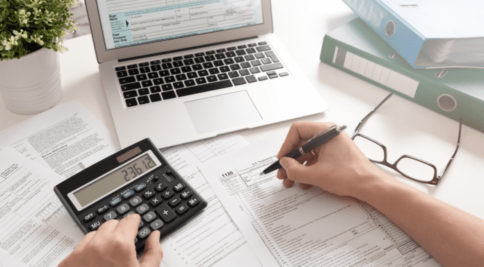 Doing your taxes.