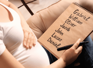 Picking out baby names.