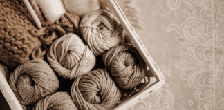 Hanging By a Thread A box of yarn.