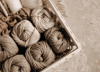 Hanging By a Thread A box of yarn.