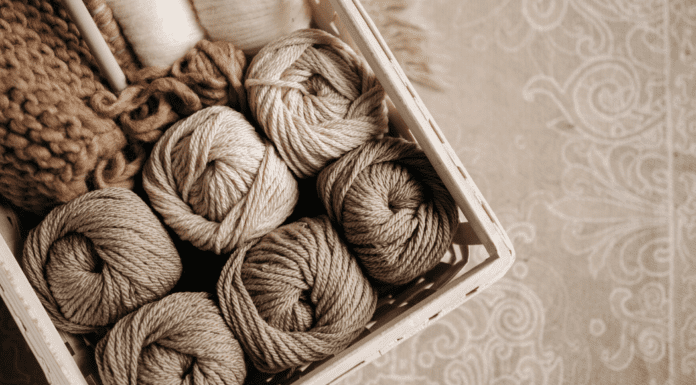 A box of yarn.
