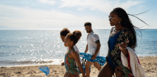 Enjoy Your Vacation A family vacation on the beach.