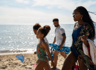 Enjoy Your Vacation A family vacation on the beach.