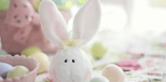 An Easter Bunny decoration.