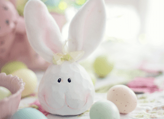 The Easter Bunny and other Mythological Creatures An Easter Bunny decoration.