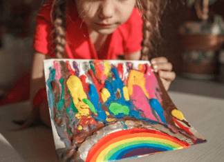 Spring Cleaning Craft Time Melting crayons for a spring craft.