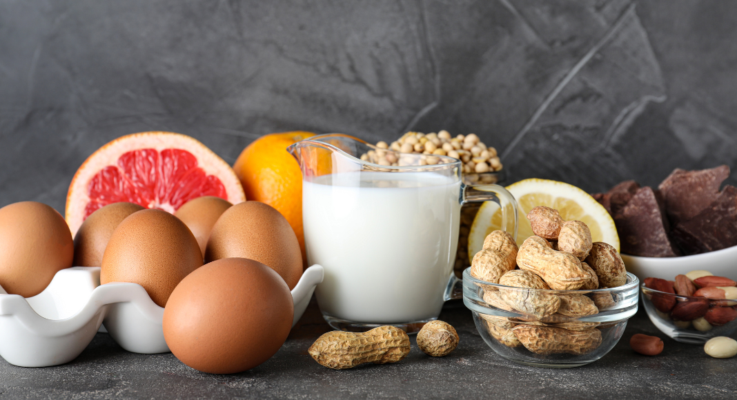 Foods that are common allergies.