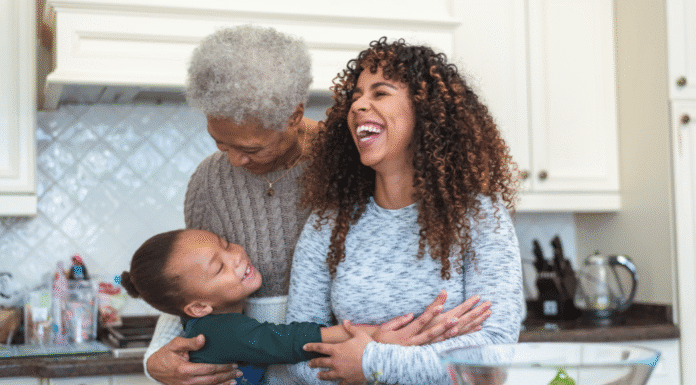 Three generations of women.