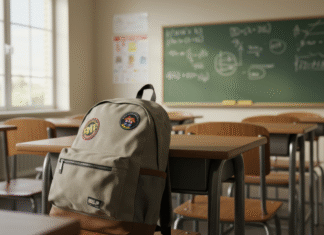 A classroom.