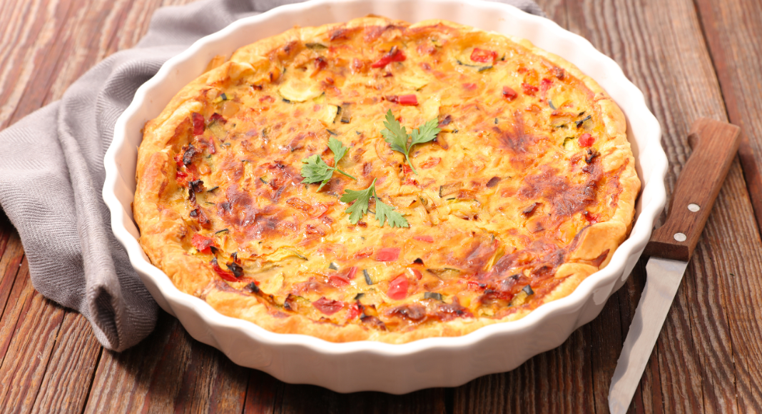 A breakfast quiche.