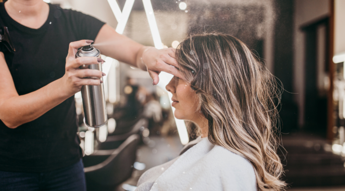A Mummy’s Night Out at Drybar White Plains A woman getting her hair done at a salon.