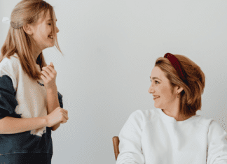 Mom Knows Best? The Art and Challenge of Parenting Teens A mom and her teen daughter.