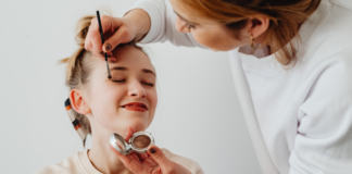 Mother-daughter makeup date.