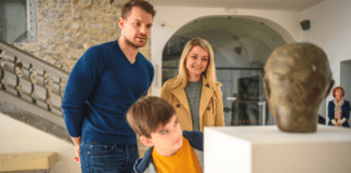 Day Trips in Westchester County A family at a museum.