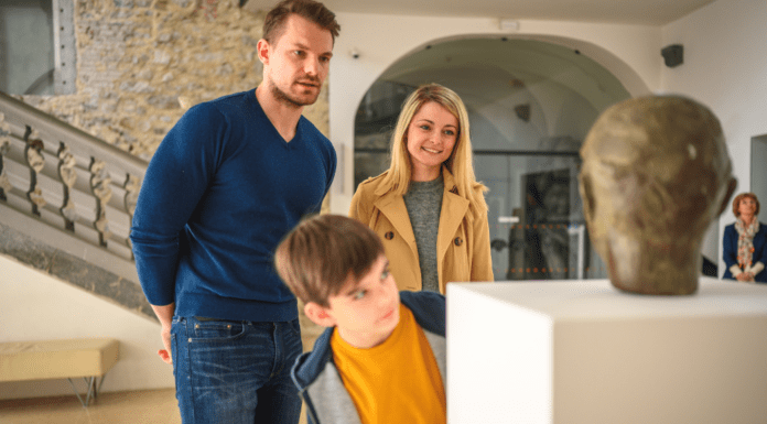 Day Trips in Westchester County A family at a museum.