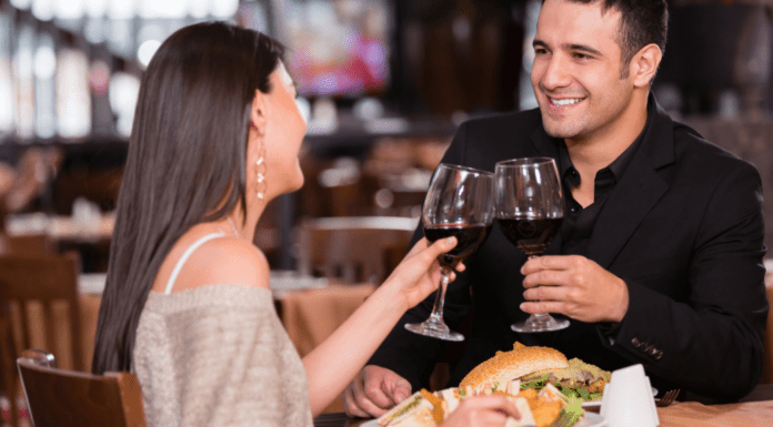 2020 Date Night Guide {the best restaurants in Westchester County} A couple at a date night restaurant spot.