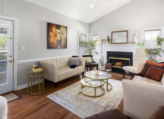 A living room in a home.