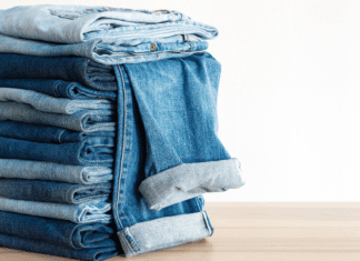 A pile of jeans.