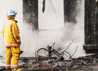 A Fire Destroyed My House, But Not My Spirit A firefighter at a house fire.