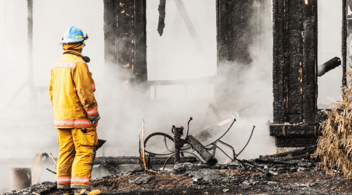 A Fire Destroyed My House, But Not My Spirit A firefighter at a house fire.