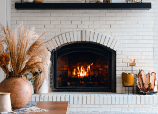 DIY Limewash Fireplace for UNDER $60 A limewash fireplace.