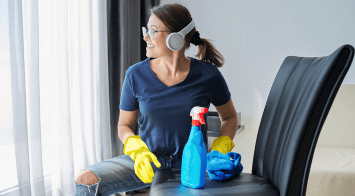 Press Play and Escape Listening to audiobooks while doing household chores.