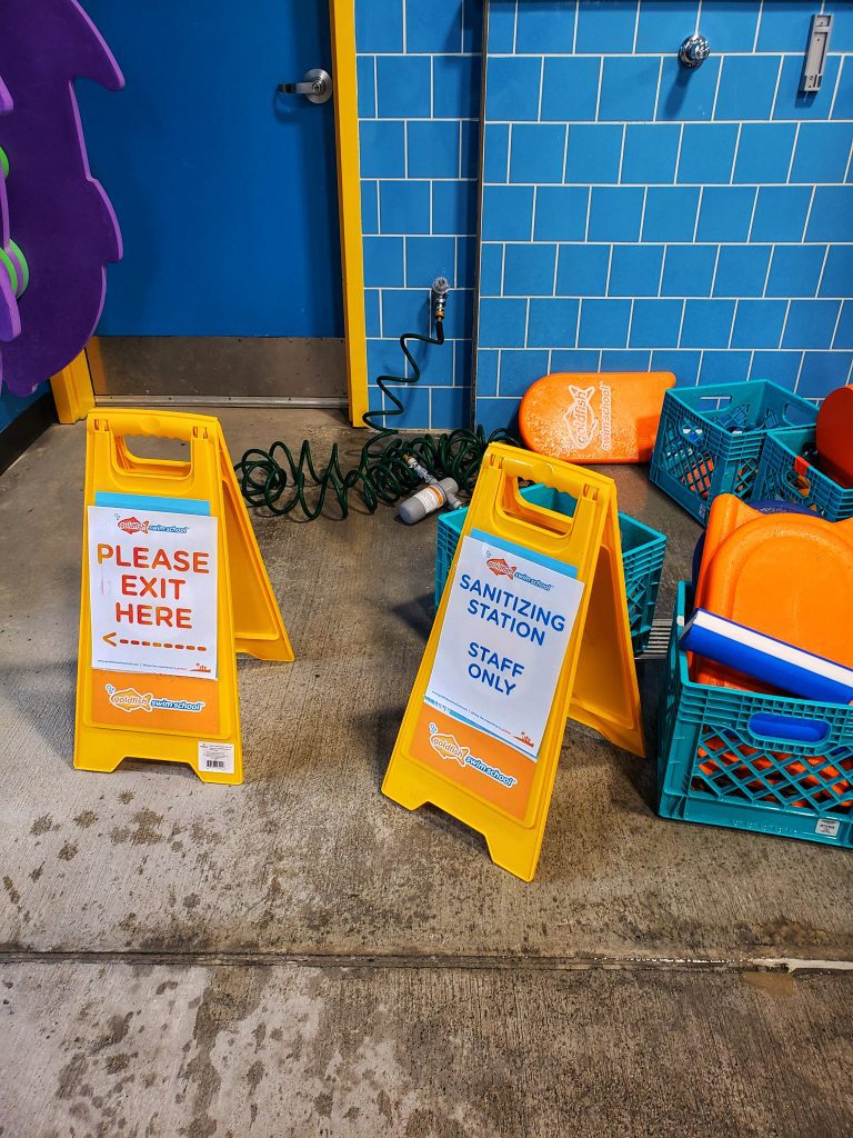 Image of Sanitizing Station Near Pool Exit