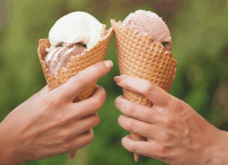 Ice cream cones.