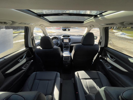 Interior of a Subaru.