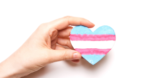 A Nonbinary Child’s Journey of Self-Discovery A hand holding a transgender heart.