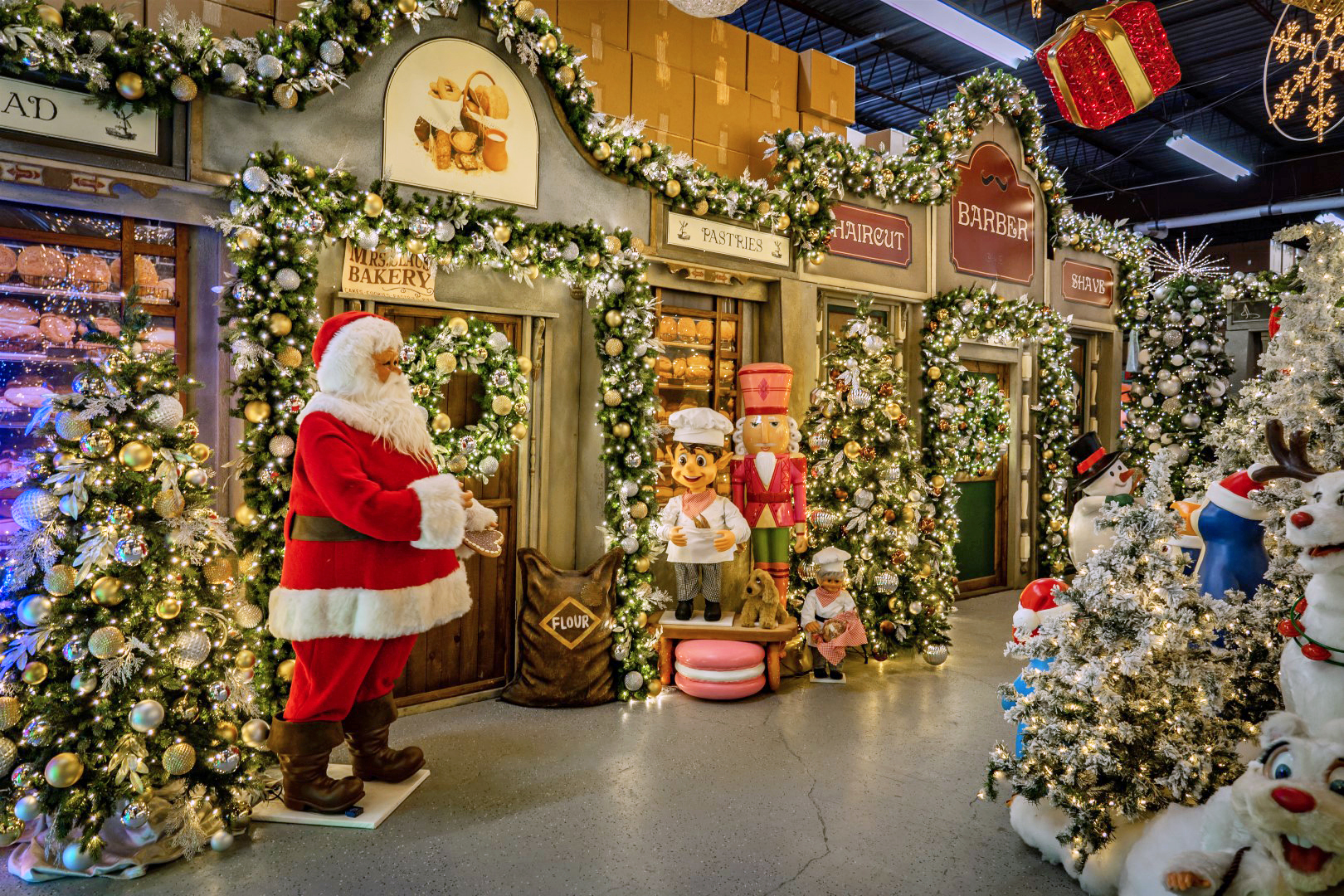 American Christmas doorway