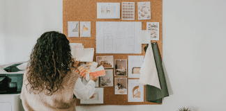A woman creating her vision.