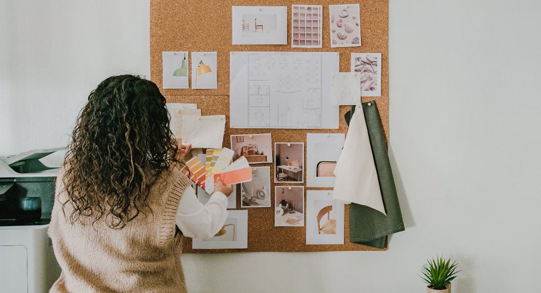 A woman creating her vision.