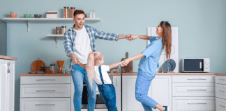 A family dancing.