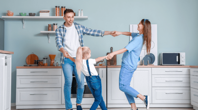A family dancing.