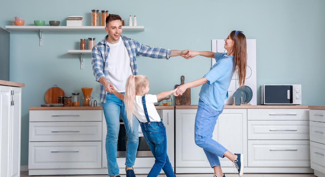 A family dancing.