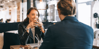 Dating In Your 40s and Beyond A couple on a date.